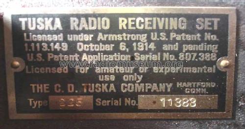225 ; Tuska Co., The C.D.; (ID = 302835) Radio