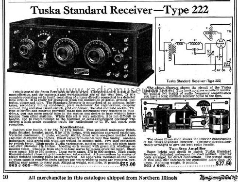 Standard Receiver 222 ; Tuska Co., The C.D.; (ID = 947543) Radio