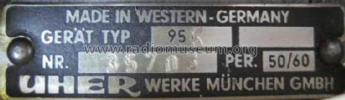 95K; Uher Werke; München (ID = 782036) R-Player