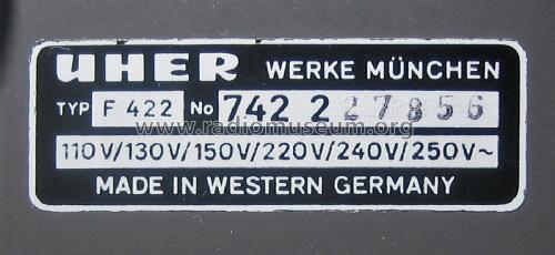 Dia-Pilot F422; Uher Werke; München (ID = 1170247) mod-past25