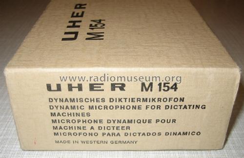 Dynamisches Diktiermikrofon M154; Uher Werke; München (ID = 1151623) Mikrofon/TA