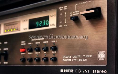 Quartz Digital Tuner System Synthesizer EG 751; Uher Werke; München (ID = 2057364) Radio