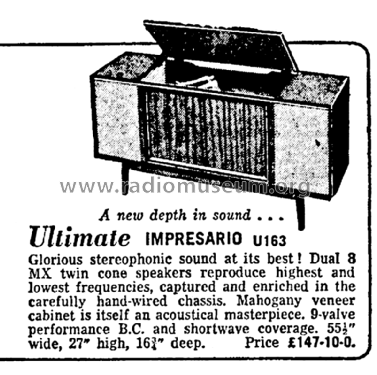 Ultimate Impresario U163; Ultimate-Ekco N.Z. (ID = 2990833) Radio