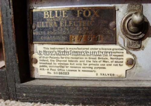 Blue Fox ; Ultra Electric Ltd.; (ID = 2106511) Radio