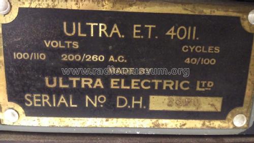 ET4011; Ultra Electric Ltd.; (ID = 2087014) Radio
