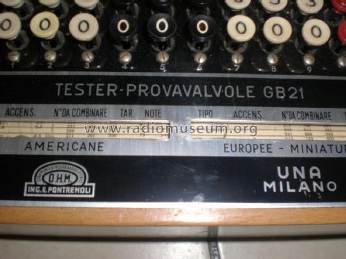 Tester Provavalvole GB21; Unaohm Start, Ohm, E (ID = 2003169) Equipment