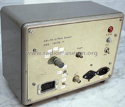 AM-FM 10,7 MHz Sender PMB 750 66 Hi; UNBEKANNTE FIRMA D / (ID = 1573393) Equipment