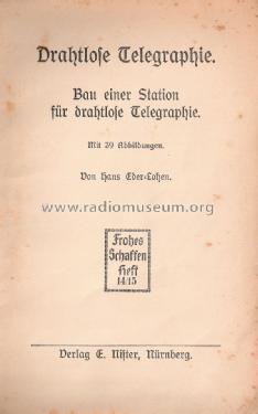 Bau einer Station für drahtlose Telegraphie ; UNBEKANNTE FIRMA D / (ID = 1196831) Bausatz