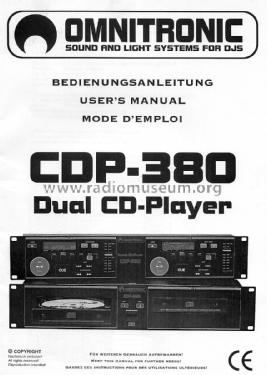 Double CD-Player CDP-350; Omnitronic (ID = 1277926) R-Player