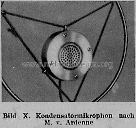 Kondensatormikrophon ; Ardenne, (ID = 1281084) Microfono/PU