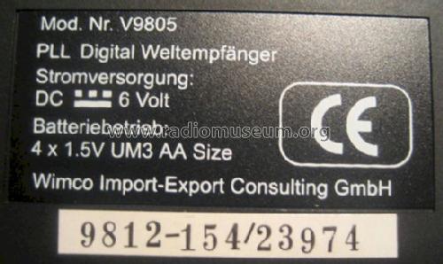 PLL Synthesizer Receiver - Digital Weltempfänger V9805; WIMCO Import-Export- (ID = 1293604) Radio