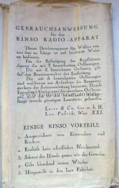 Radio-Karte Rinso Waschpulver Reklame ; UNBEKANNTE FIRMA D / (ID = 2864322) Crystal