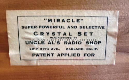 Miracle Crystal Set ; Uncle Al's Radio (ID = 3053691) Detektor