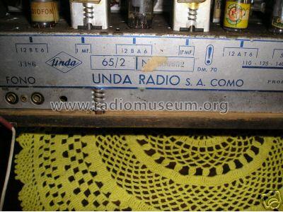 65/2 ; Unda Radio; Como, (ID = 100933) Radio