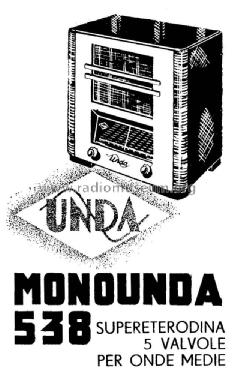 Mono Unda 538; Unda Radio; Como, (ID = 1404210) Radio