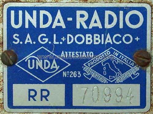 Radio Rurale serie VI ; Unda Radio; Como, (ID = 2150400) Radio