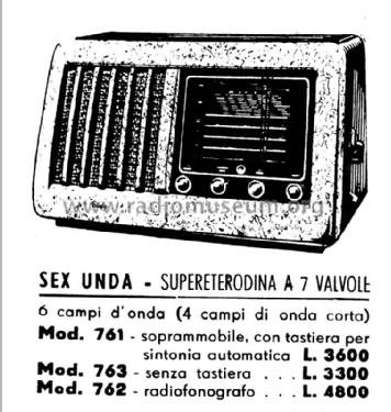 Sex Unda 763; Unda Radio; Como, (ID = 1404522) Radio