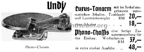 Phono-Chassis 71; Undy-Werke, Pyreia (ID = 1551584) R-Player