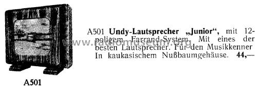 Junior ; Undy-Werke, Pyreia (ID = 2872092) Lautspr.-K