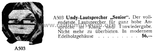 Senior ; Undy-Werke, Pyreia (ID = 2872096) Lautspr.-K