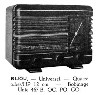 Bijou ; Unic-Radio Belge; Li (ID = 2533316) Radio