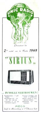 Sirius ; Unic-Radio Belge; Li (ID = 2533404) Radio