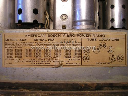 465 ; United American (ID = 1570824) Radio