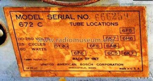 672 C ; United American (ID = 2719501) Radio