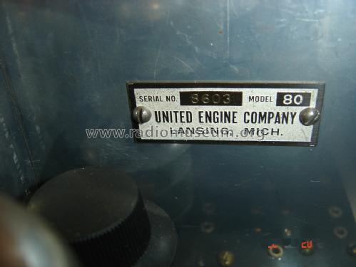 United Lan-Sing Model 80; United Engine Co.; (ID = 1362486) Radio