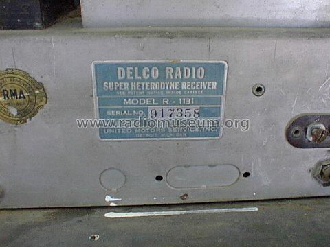 Delco R-1131; United Motors (ID = 637279) Radio