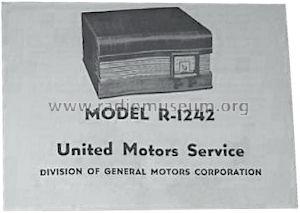 Delco R-1242 ; United Motors (ID = 1378875) Radio