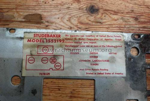 Delco Studebaker 1552192; United Motors (ID = 2244510) Car Radio