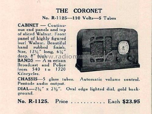 The Coronet Delco R-1125; United Motors (ID = 1583720) Radio