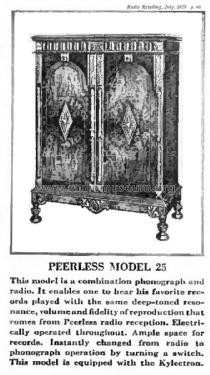 Peerless 25 ; United Reproducers (ID = 2151976) Radio