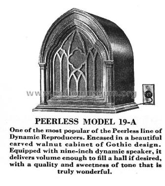 Peerless Dynamic Reproducers 19-A; United Reproducers (ID = 2153738) Lautspr.-K