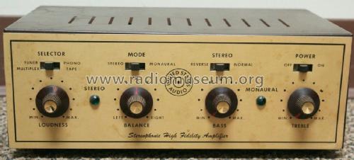 Stereophonic High Fidelity Amplifier ; United States Audio (ID = 2009847) Ampl/Mixer