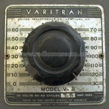 Varitran Variable Auto Transformer V-3; United Transformer (ID = 1338937) Ausrüstung