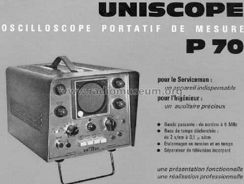 Oscilloscope P 70; Unitron; Paris (ID = 388224) Equipment