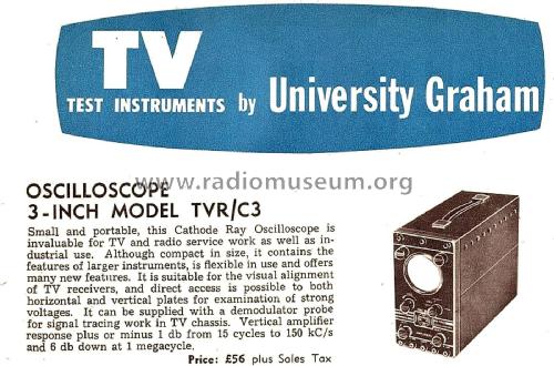 Oscilloscope TV/FM TVR/C3 Equipment University / University Graham ...