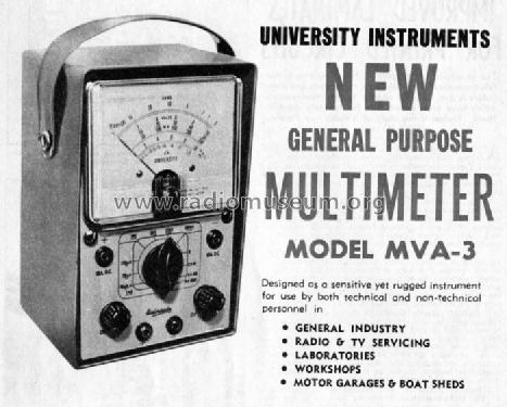 Multimeter MVA-3; University / (ID = 1420662) Equipment