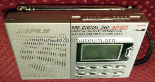 Aiply FM/MW/SW Hi-Sensitivity Minidigital Multi Band Receiver With Alarm Clock AP-951; Unknown - CUSTOM (ID = 2524379) Radio