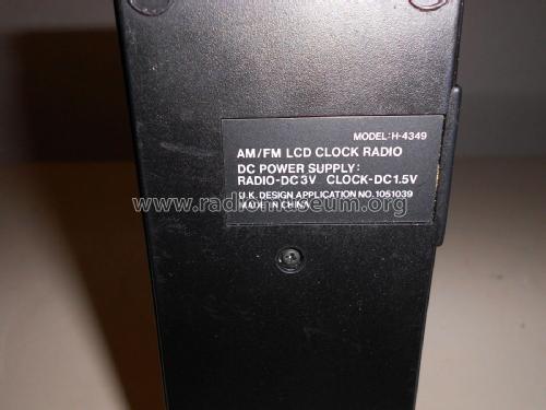 AM/FM LCD Travel Alarm Clock Radio H4349; Unknown to us - (ID = 2281002) Radio