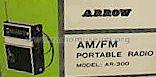 AM/FM Portable Radio AR-300; Arrow Arrow Trading (ID = 532991) Radio