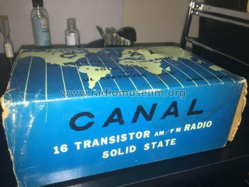 Canal Solid State AM/FM/AFC 16 Transistor AC-DC Battery TR-1606 ; Yuko Electronic Co., (ID = 2695163) Radio