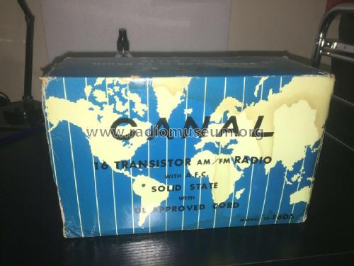 Canal Solid State AM/FM/AFC 16 Transistor AC-DC Battery TR-1606 ; Yuko Electronic Co., (ID = 2695164) Radio