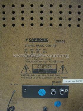 Capsonic Stereo Music Centre CP 205; Unknown - CUSTOM (ID = 2122145) Radio