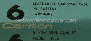 Carlton E-6; Unknown - CUSTOM (ID = 611766) Radio