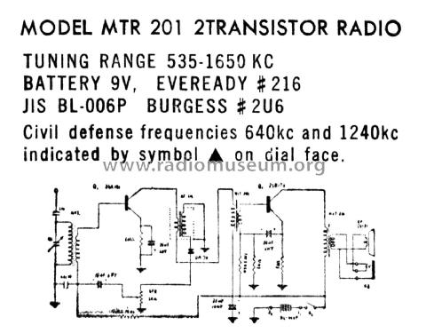 Champtone 2-Transistor Radio MTR 201; Unknown - CUSTOM (ID = 2627272) Radio