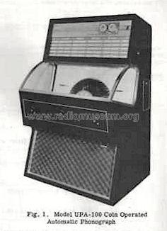 Jukebox Coin Operated Automatic Phonograph UPA-100; UMC - United Music (ID = 1362081) Sonido-V