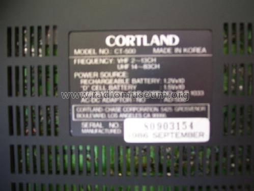 Cortland CT-500; Unknown - CUSTOM (ID = 1518464) Television